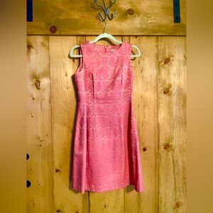 Eva Mendes Pink Sheath Dress for Wedding Guest